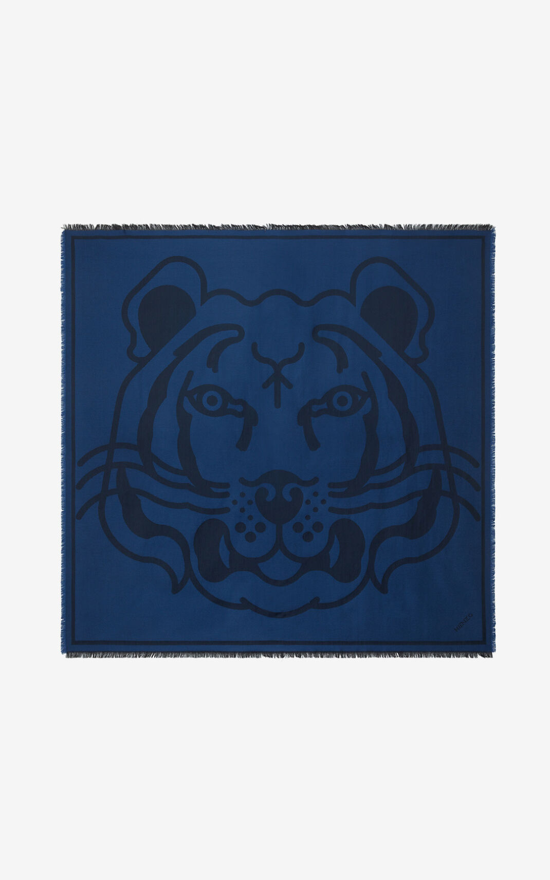 Kenzo K Tiger wool Pañuelos Hombre Azul Real Azules | 5489230-PV